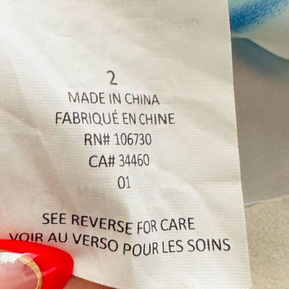 Vince Currant Blue Tie Dye Short Sleeve Shift Dress Size 2 - Picture 6 of 6